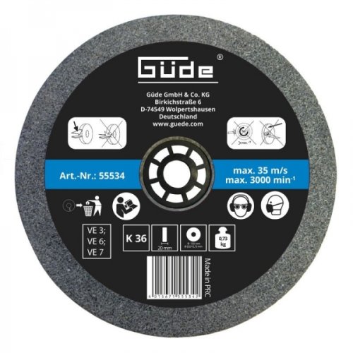 GÜde - Disc abraziv pentru polizor de banc guede 55534, o150x20x32 mm, granulatie k36