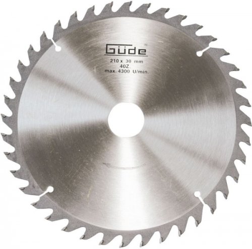 GÜde - Disc pentru fierastrau circular, taiere lemn guede 55075, o210x30 mm, 40 dinti