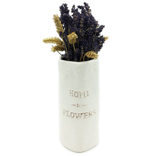 Levol - Vaza decorativa, ceramica, alb, 0,5l, 19 cm inaltime