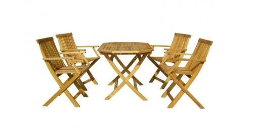 Hecht - Basic set 4 masa cu 4 scaune lemn masiv