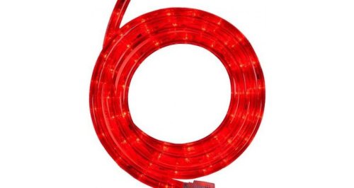 Furtun luminos rola LED rosu 40m
