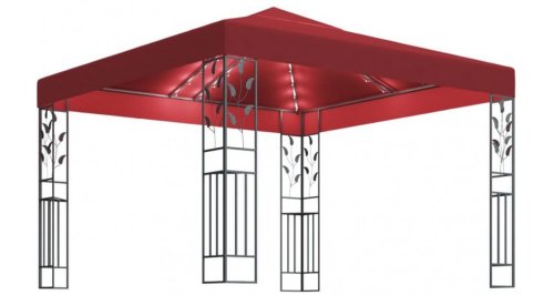 Alti Producatori - Pavilion 3x3m cu sir de lumini led, roșu