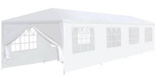 Pavilion de grădină 3 x 12 x 2,55 m alb