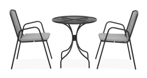 Alti Producatori - Set mobilier berlin terasa si gradina, 2 scaune si masa, negru