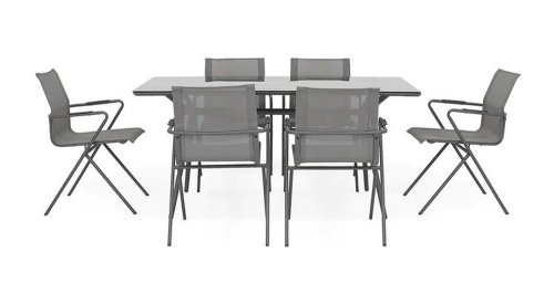 Alti Producatori - Set mobilier dresda terasa/gradina, 6 scaune si masa