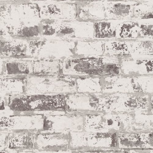 Dutch Wallcoverings tapet cărămidă, alb și gri 42507-10