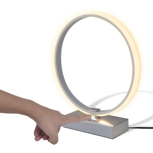Vidaxl - Lampă de masă led în formă de inel cu lumină slabă, alb
