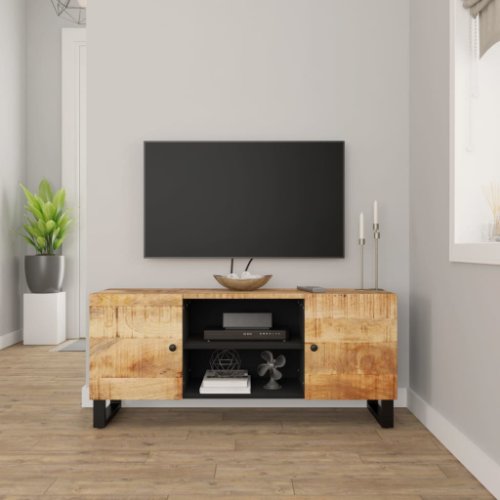 vidaXL Comodă TV, 105x33x46 cm, lemn masiv de mango