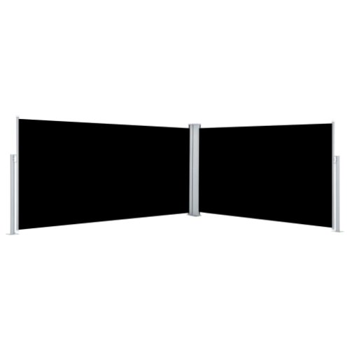 vidaXL Copertină laterală retractabilă, negru, 160x600 cm
