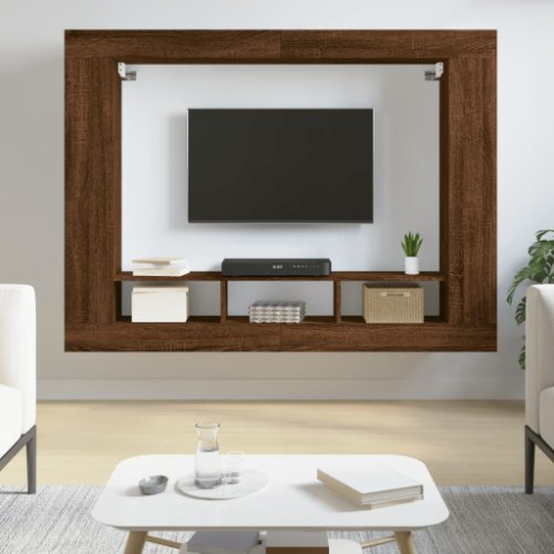vidaXL Dulap TV, stejar maro, 152x22x113 cm, lemn prelucrat