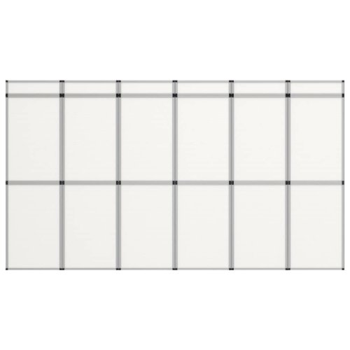 vidaXL Perete de afișaj pliabil cu 18 panouri, alb, 362 x 200 cm