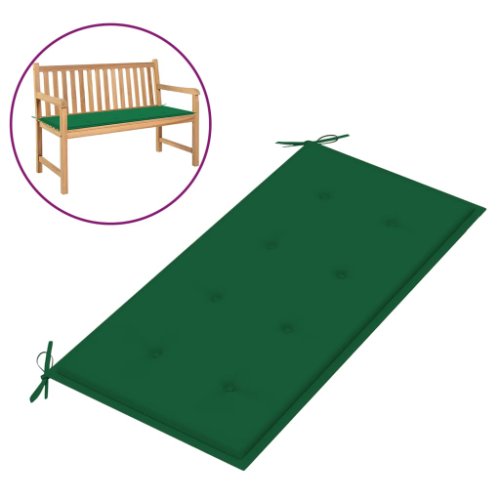 Vidaxl pernă pentru bancă de grădină, verde, 100 x 50 x 3 cm