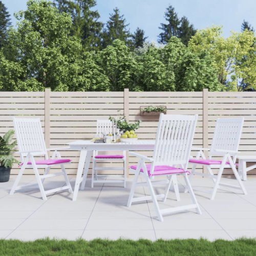 vidaXL Perne scaun grădină, roz, 4 buc., 50x50x3 cm, textil