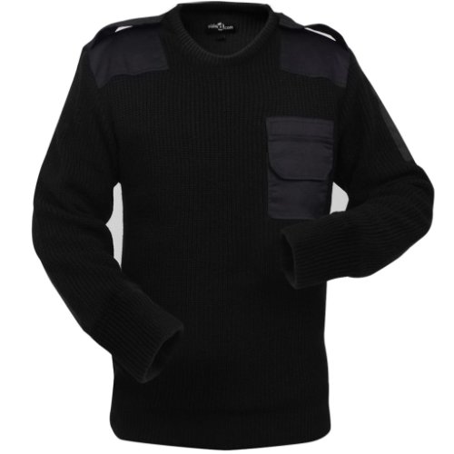 Vidaxl pulover de lucru pentru bărbați, negru, mărime xl
