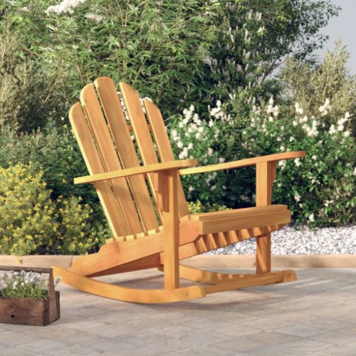 Vidaxl scaun balansoar adirondack de grădină, 79x100x103 cm, lemn tec