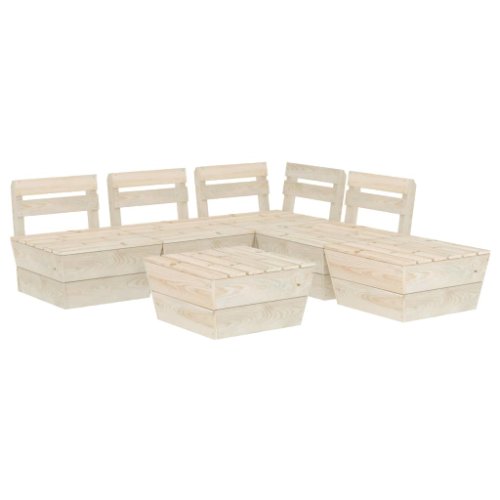 vidaXL Set de mobilier paleți de grădină 6 piese lemn molid tratat