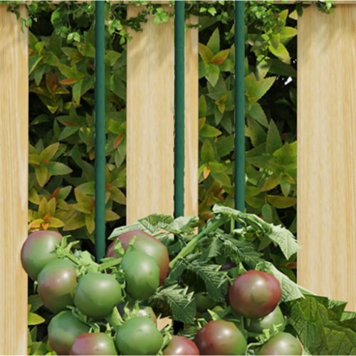 vidaXL Țăruși pentru plante de grădină, 30 buc., verde, 180 cm, oțel