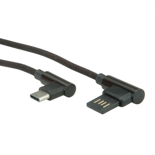 Gave - Cablu de incarcare usb c in unghi 90 grade gaming negru