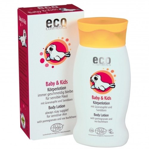 Eco Cosmetics - Lotiune corp bebe, cu rodie si catina alba - 250gr