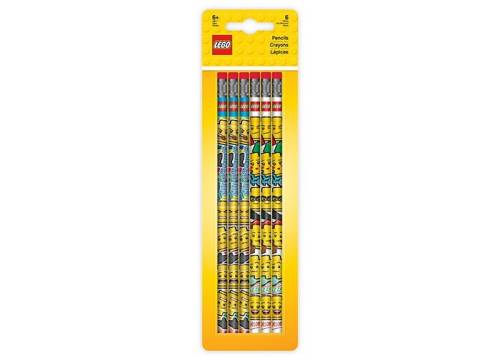Set 6 creioane grafit cu radiera LEGO (51140)