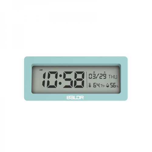 Ceas desteptator cu termometru si higrometru afisaj temperatura / umiditate / data ceas cu alarma si functie snooze backlight albastru