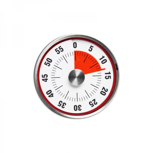Cronometru mecanic rotativ pentru bucatarie cu prindere magnetica 60 minute argintiu