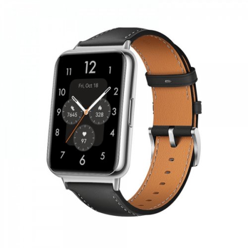 Curea pentru Huawei Watch Fit 2 Active bratara smartwatch din piele negru