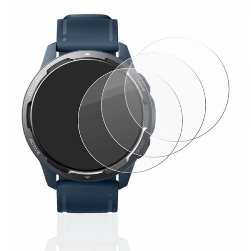 Set 3 folii de protectie pentru Xiaomi Watch S1 Active din sticla securizata rezistenta la zgarieturi transparent