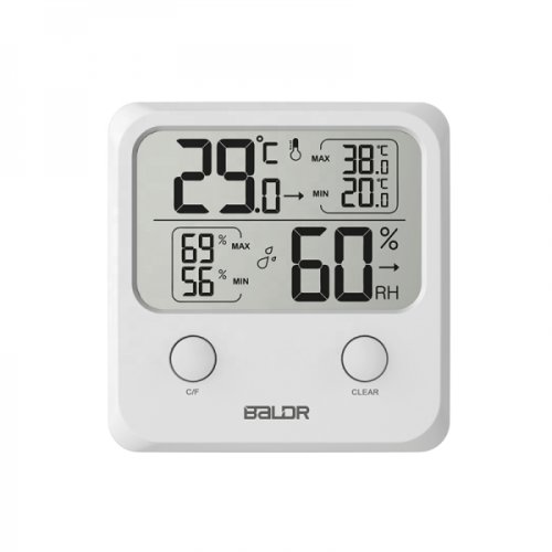 Termometru si higrometru de camera afisare temperatura si umiditate display digital 3 tipuri de montare alb