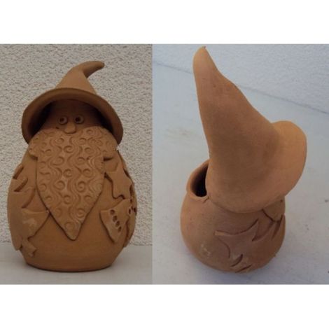 Decoratiune ceramica pentru masa mos craciun 1 - 19x10cm, 380gr