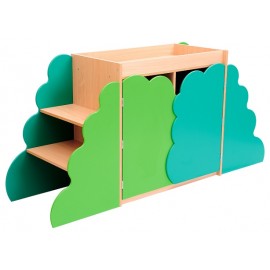 Moje Bambino - Dulap multifunctional cu decor verde - sensory collection