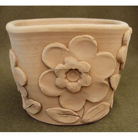 Ghiveci ceramica patrat cu flori 2