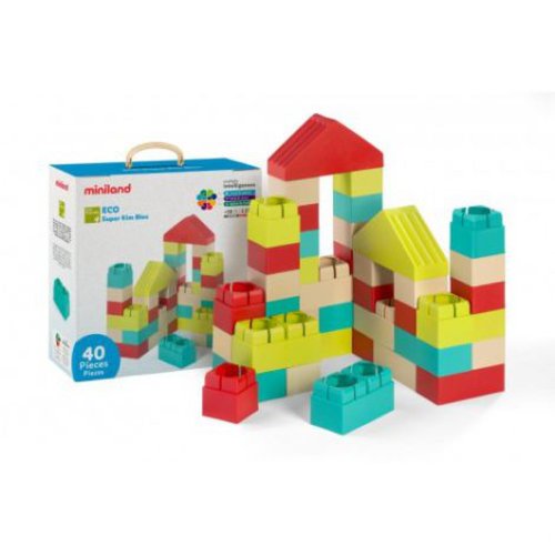Miniland - Joc de construit eco kim blocks 40 piese