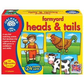Orchard Toys - Joc educativ asociere prietenii de la ferma farmyard heads & tails