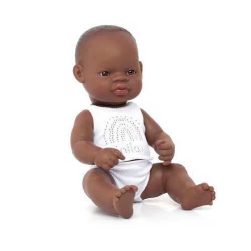 Papusa bebelus educativa 32 cm - Baiat african