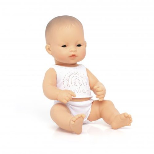 Miniland - Papusa bebelus educativa 32 cm - fetita asiatica