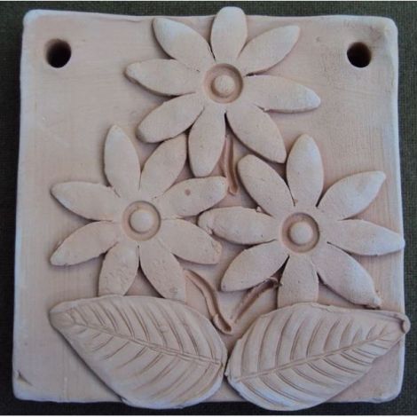 Placuta ceramica cu design crizanteme