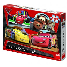 Puzzle 4 in 1 - cars (54 piese)