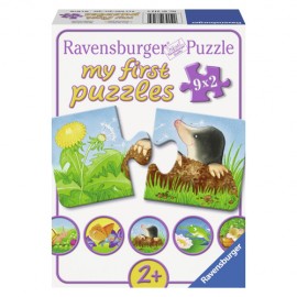 Ravensburger - Puzzle animale de gradina 9x2 piese