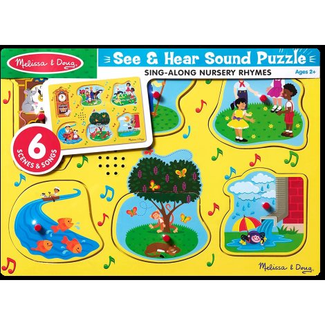 Puzzle de lemn cu sunete Cantecele copilariei Melissa & Doug 735