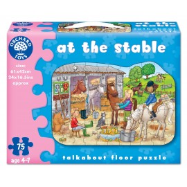 Orchard Toys - Puzzle de podea grajdul calutilor (75 piese) at the stable