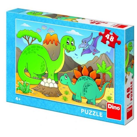 Puzzle - dinozauri prietenosi (48 piese)