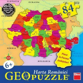 Puzzle geografic - harta romaniei (49 piese)