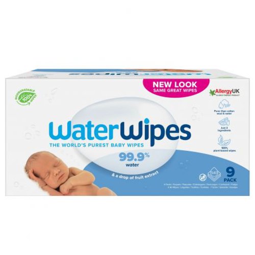 Waterwipes - Servetele umede biodegradabile water wipes, 9 pachete x 60 buc, 540 buc