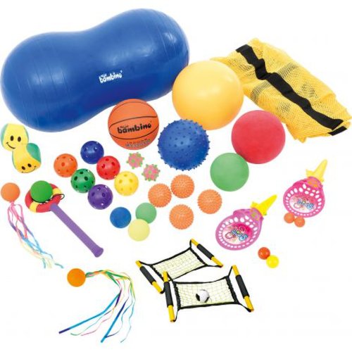 Moje Bambino - Set complex pentru activitati fizice si jocuri cu mingi si accesorii