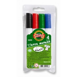 Koh-i-noor - Set marker pentru textile, 4 culori