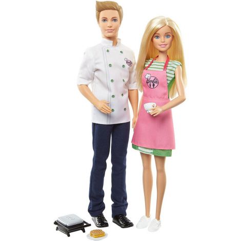 Set papusi Barbie şi Ken la cafenea