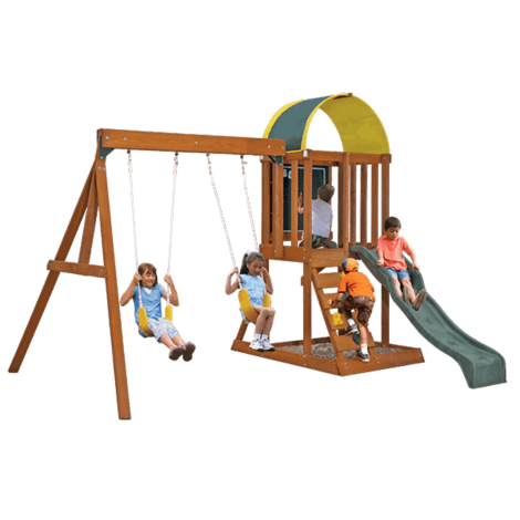 Big Backyard By Kidkraft - Spatiu de joaca din lemn ainsley cu leagane kidkraft