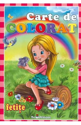 Carte de colorat: Fetite