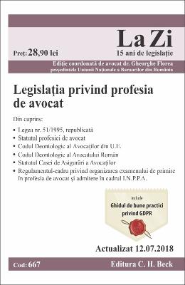 Legislatia privind profesia de avocat Act. 12.07.2018